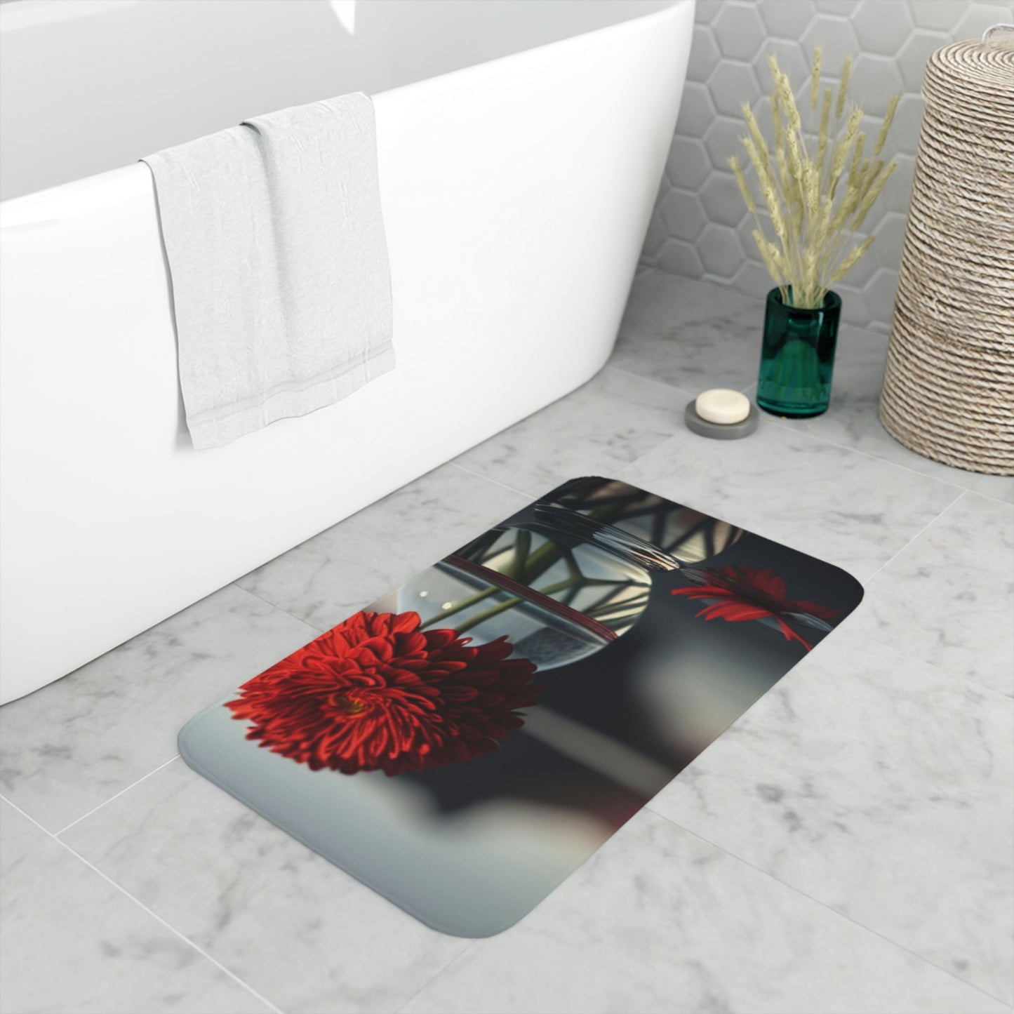 Memory Foam Bath Mat Chrysanthemum 2