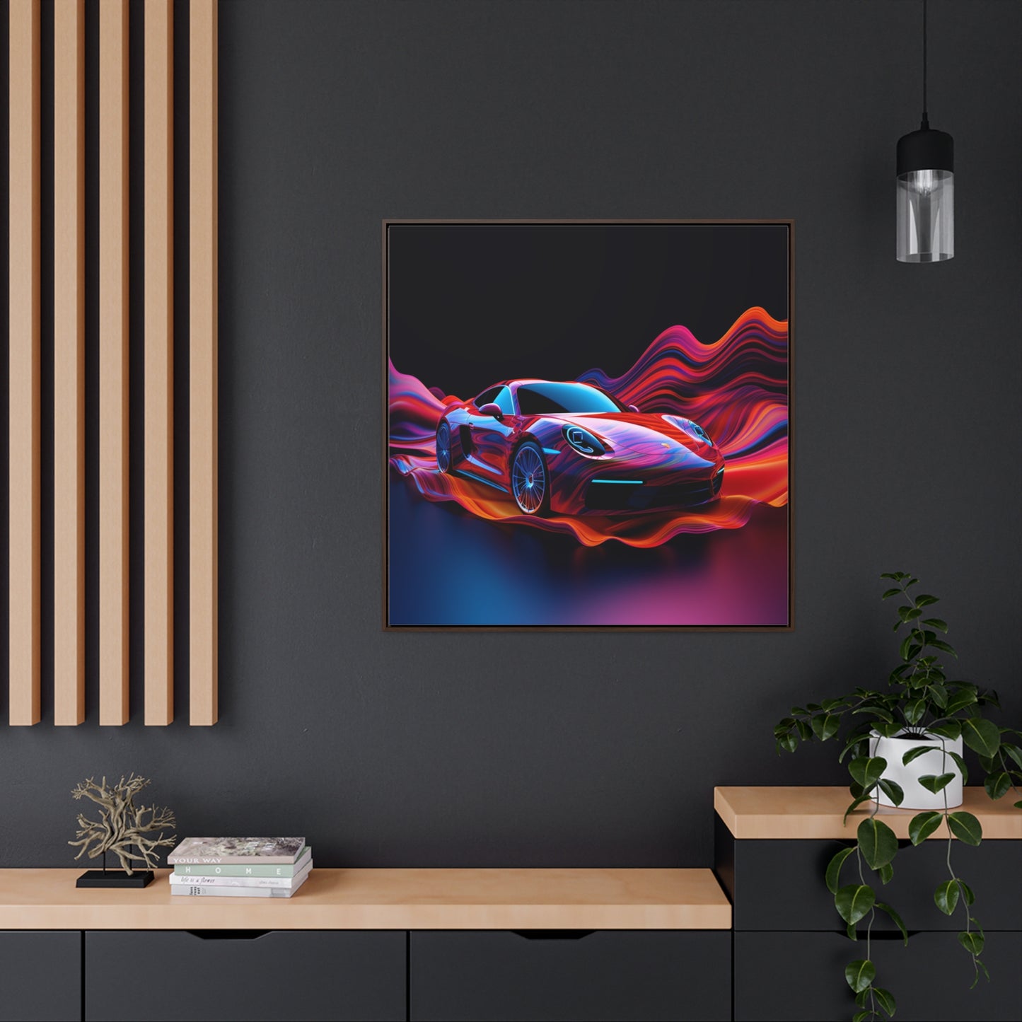 Gallery Canvas Wraps, Square Frame Porsche Water Fusion 4