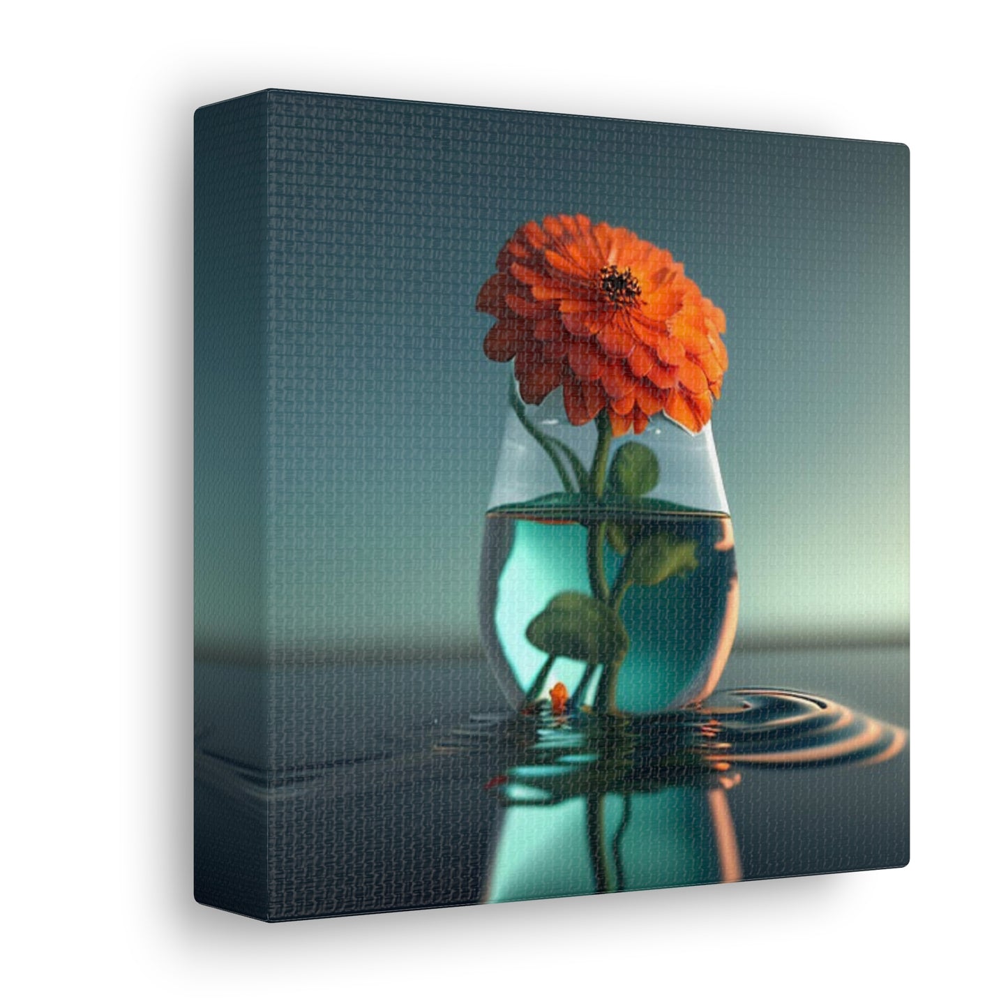 Canvas Gallery Wraps Orange Zinnia 1