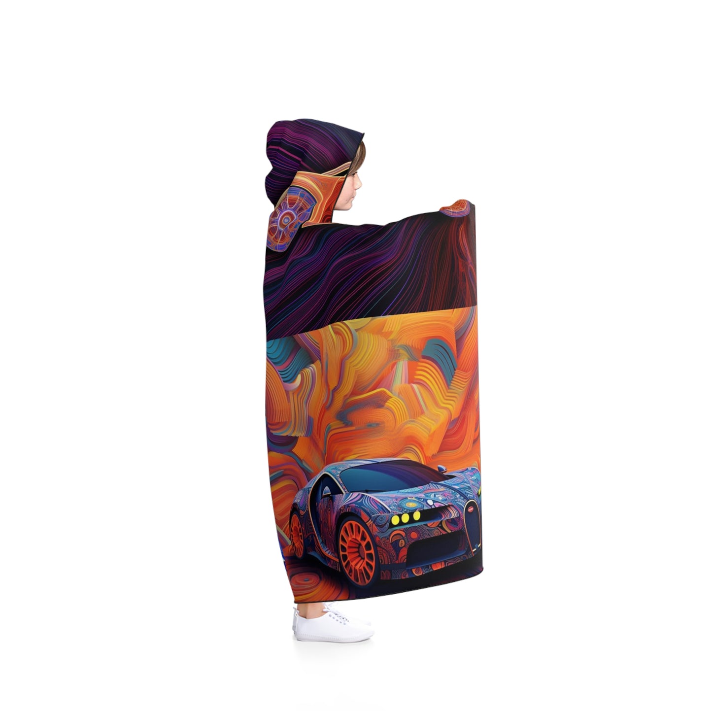 Hooded Blanket Bugatti Abstract Concept 5