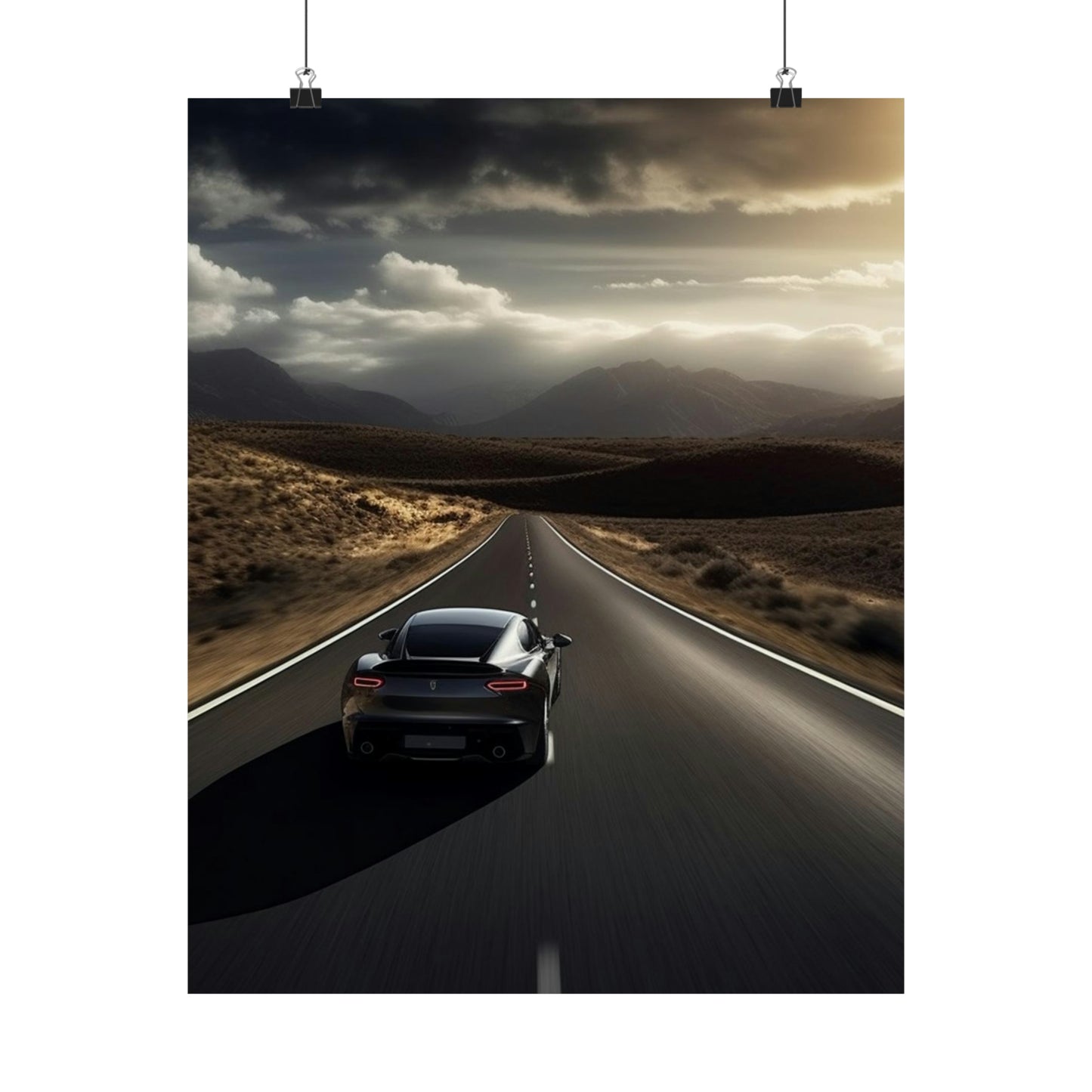 Premium Matte Vertical Posters Ferrari Road 3