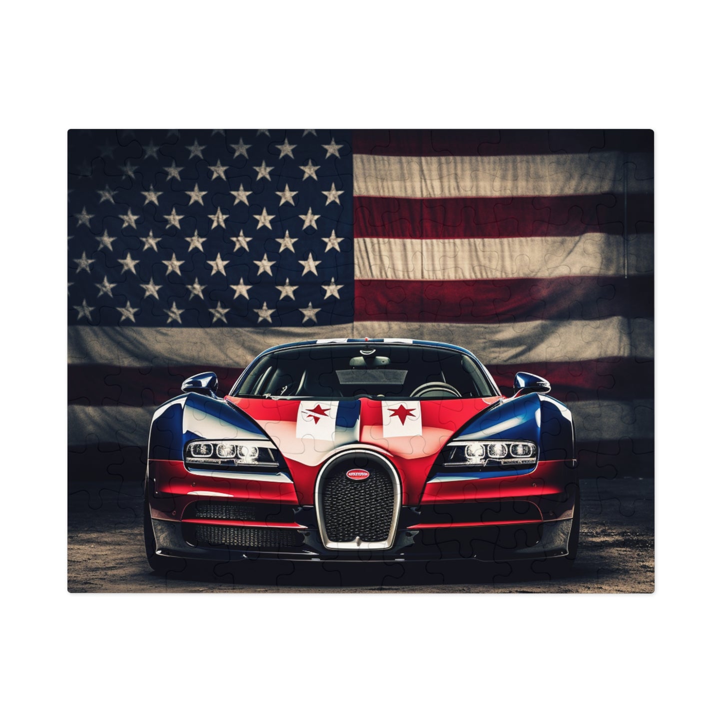 Jigsaw Puzzle (30, 110, 252, 500,1000-Piece) Bugatti American Flag 3