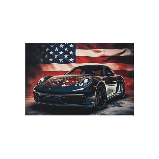 Outdoor Rug  Abstract American Flag Background Porsche 2