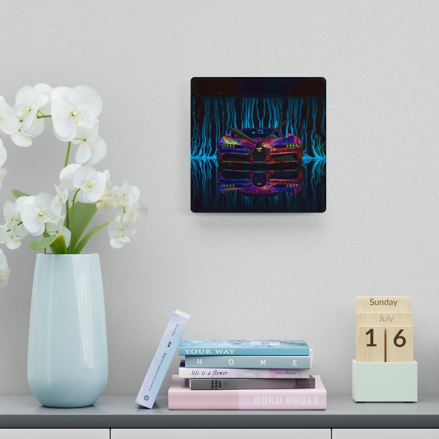 Acrylic Wall Clock Bugatti Water 3