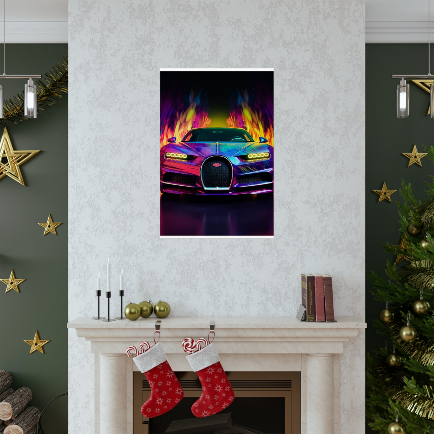 Premium Matte Vertical Posters Florescent Bugatti Flair 3