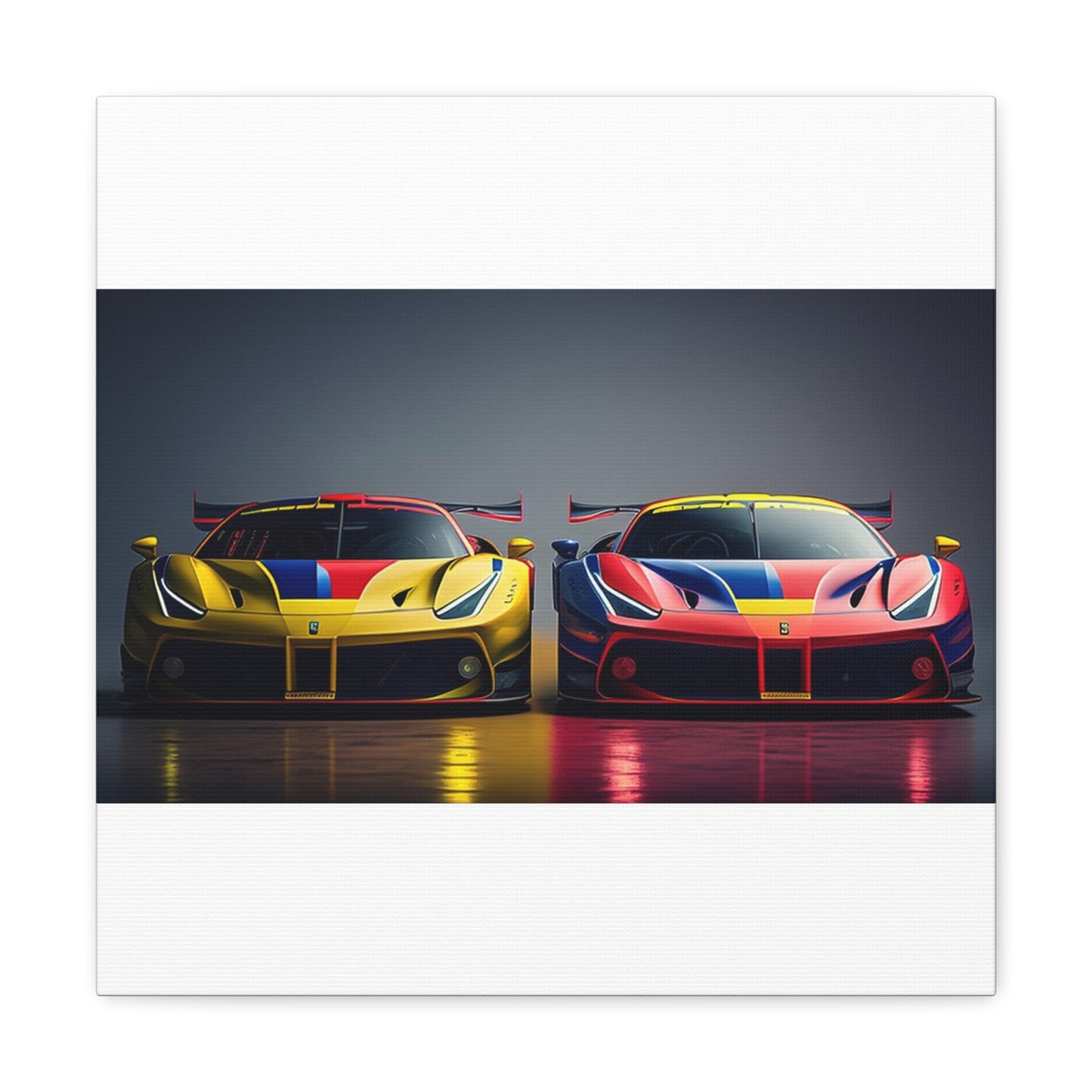 Canvas Gallery Wraps Ferrari Red Blue 1