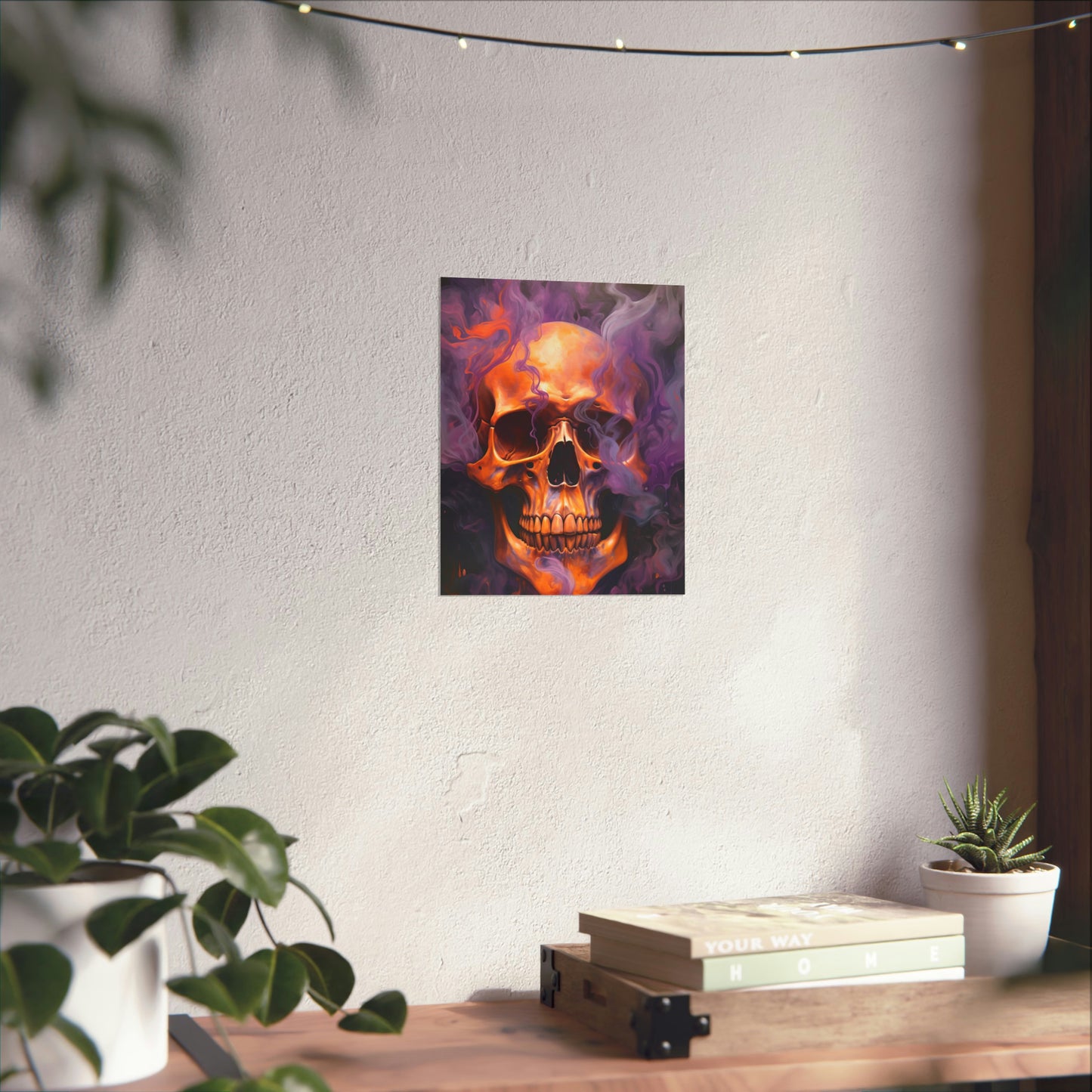 Premium Matte Vertical Posters Skull Flames 4