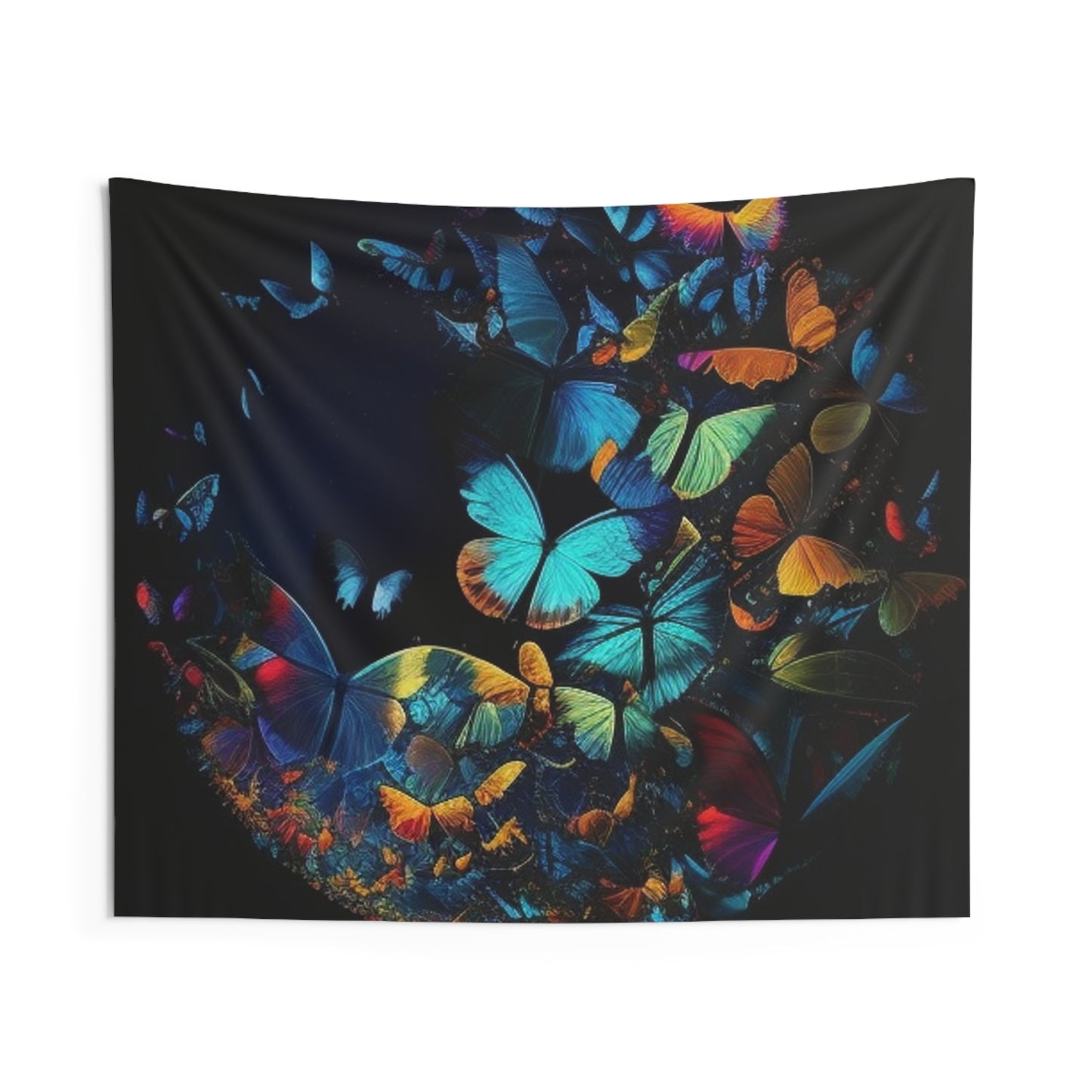 Indoor Wall Tapestries Moon Butterfly 1