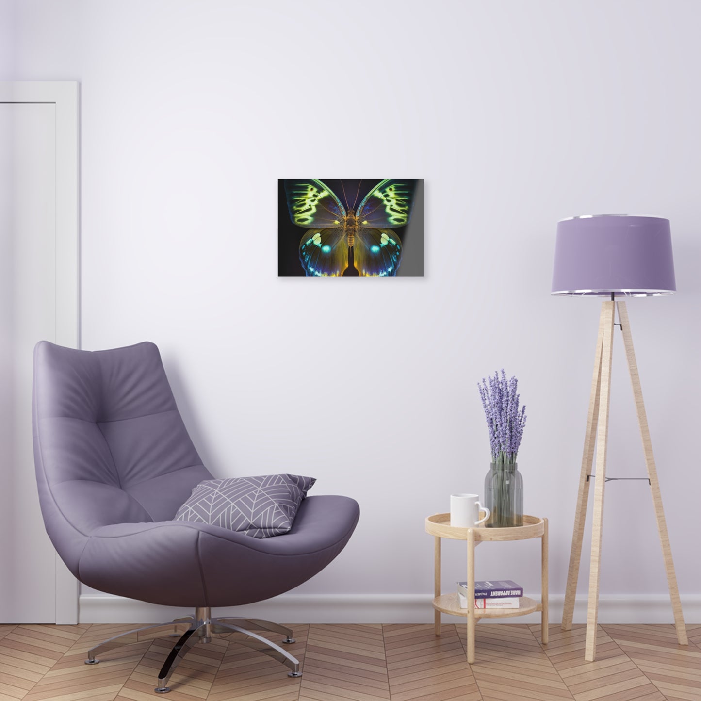 Acrylic Prints Neon Hue Butterfly 1