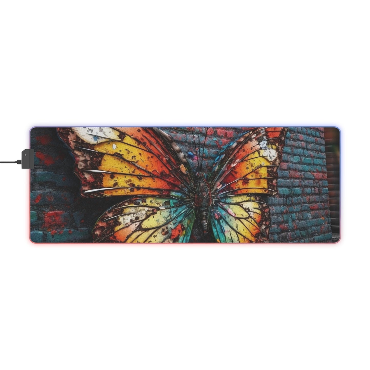 LED Gaming Mouse Pad Liquid Street Butterfly 2