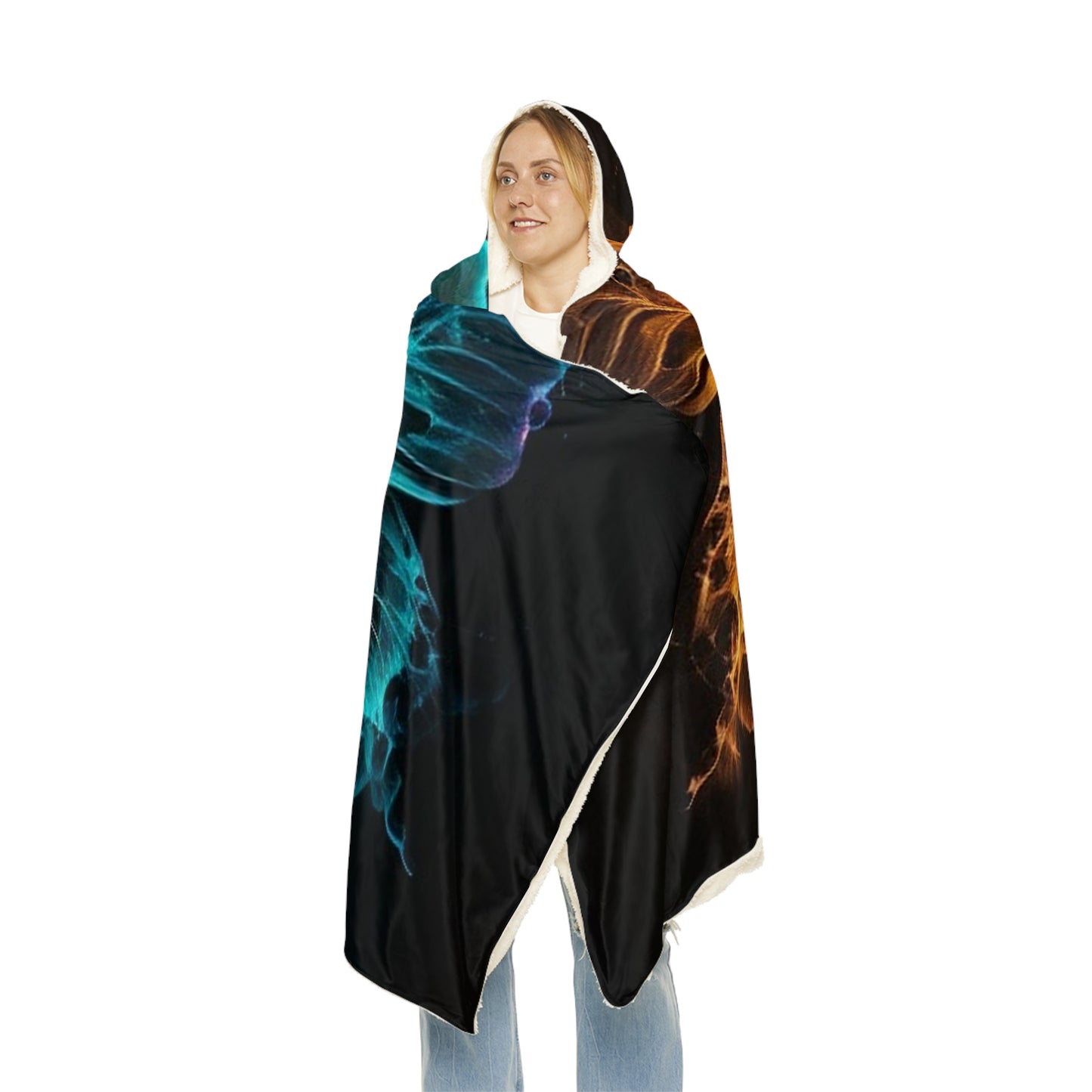 Snuggle Hooded Blanket Neon Glo Butterfly 4