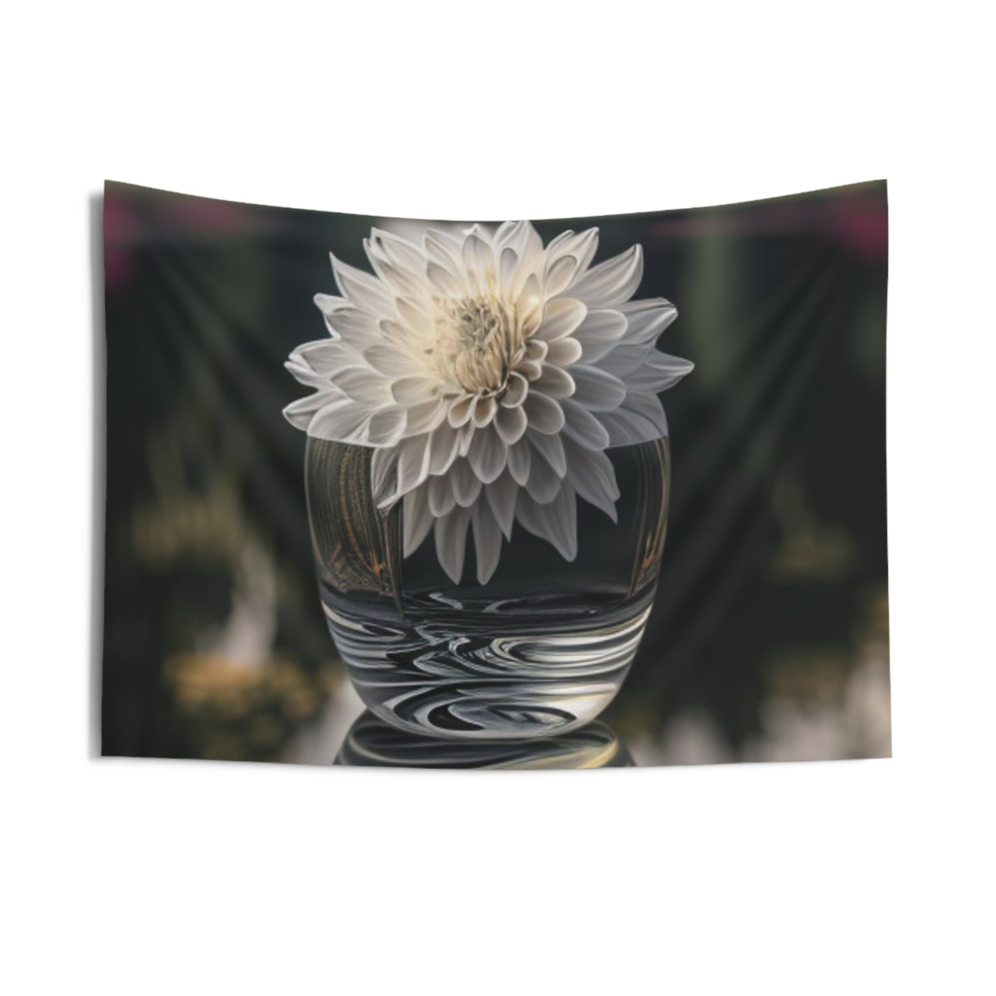 Indoor Wall Tapestries White Dahlia 2