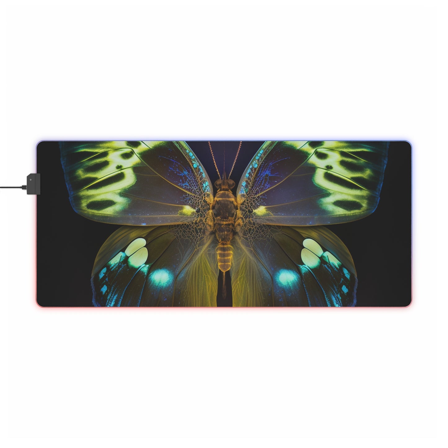 LED Gaming Mouse Pad Neon Hue Butterfly 1