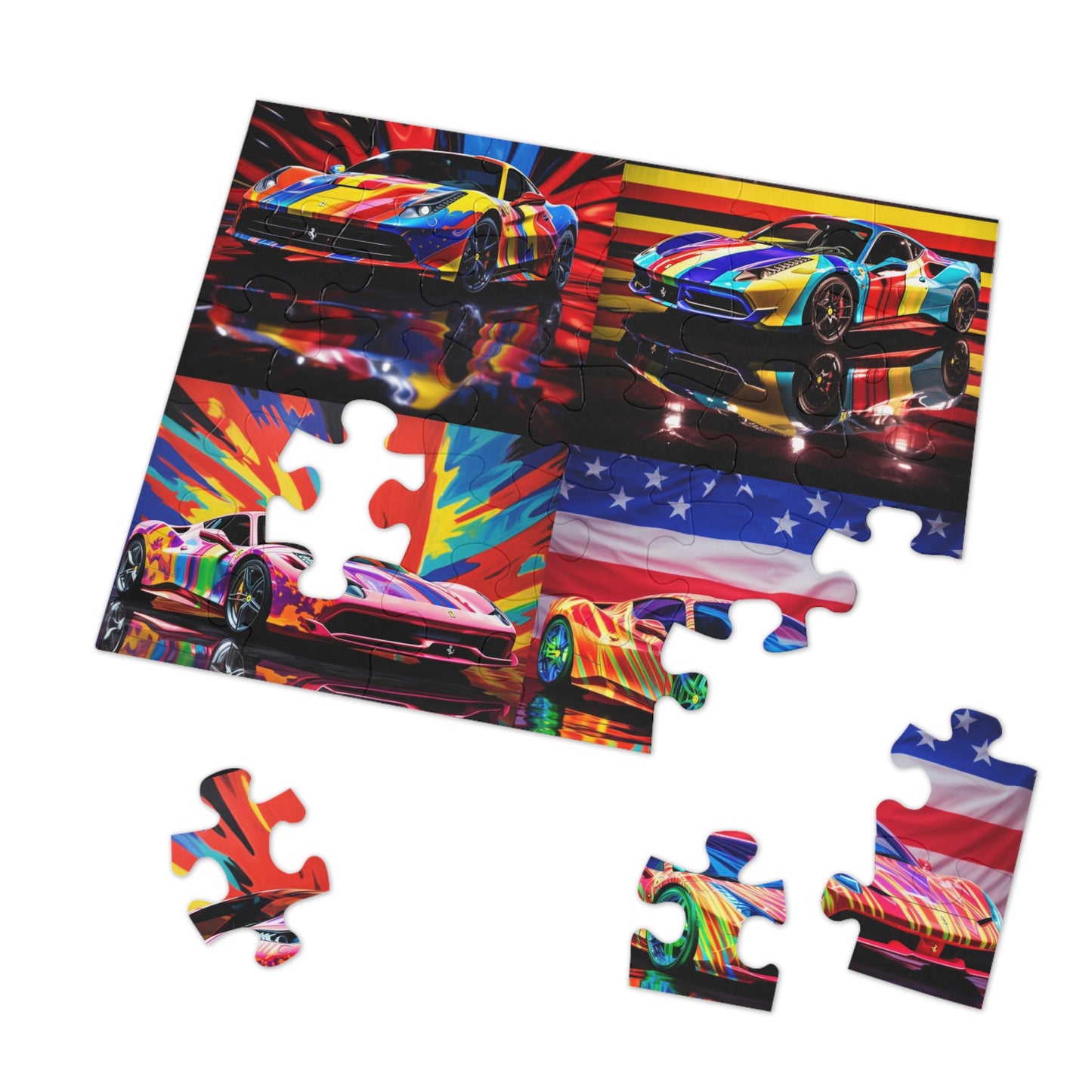 Jigsaw Puzzle (30, 110, 252, 500,1000-Piece) Hyper Colorfull Ferrari 5