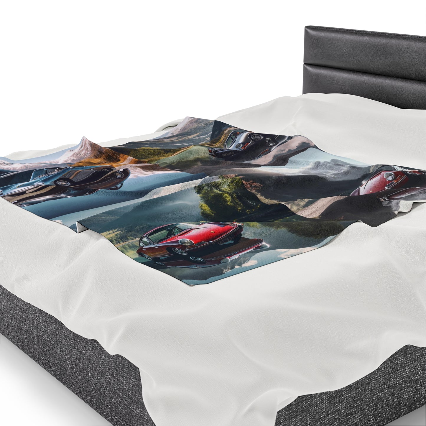 Velveteen Plush Blanket Porsche Lake 5