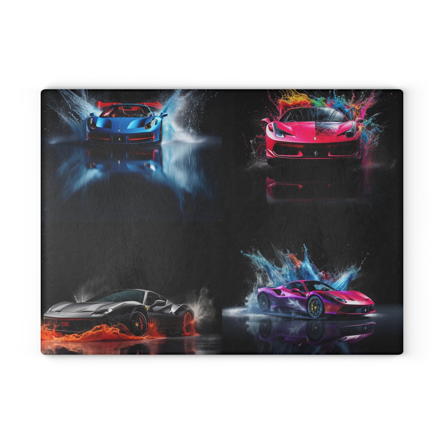 Glass Cutting Board Ferrari Water Splash 5