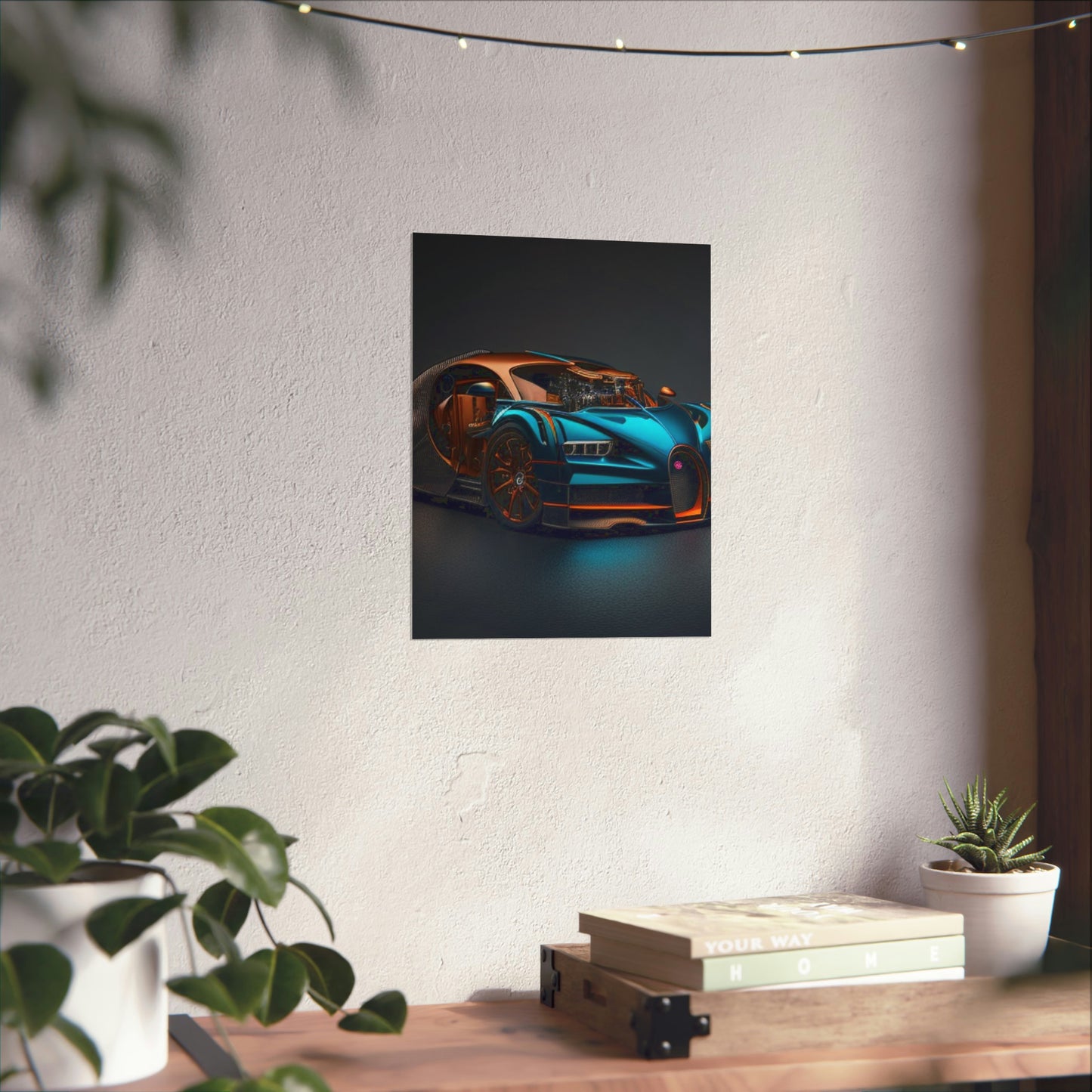 Premium Matte Vertical Posters Bugatti Blue 4