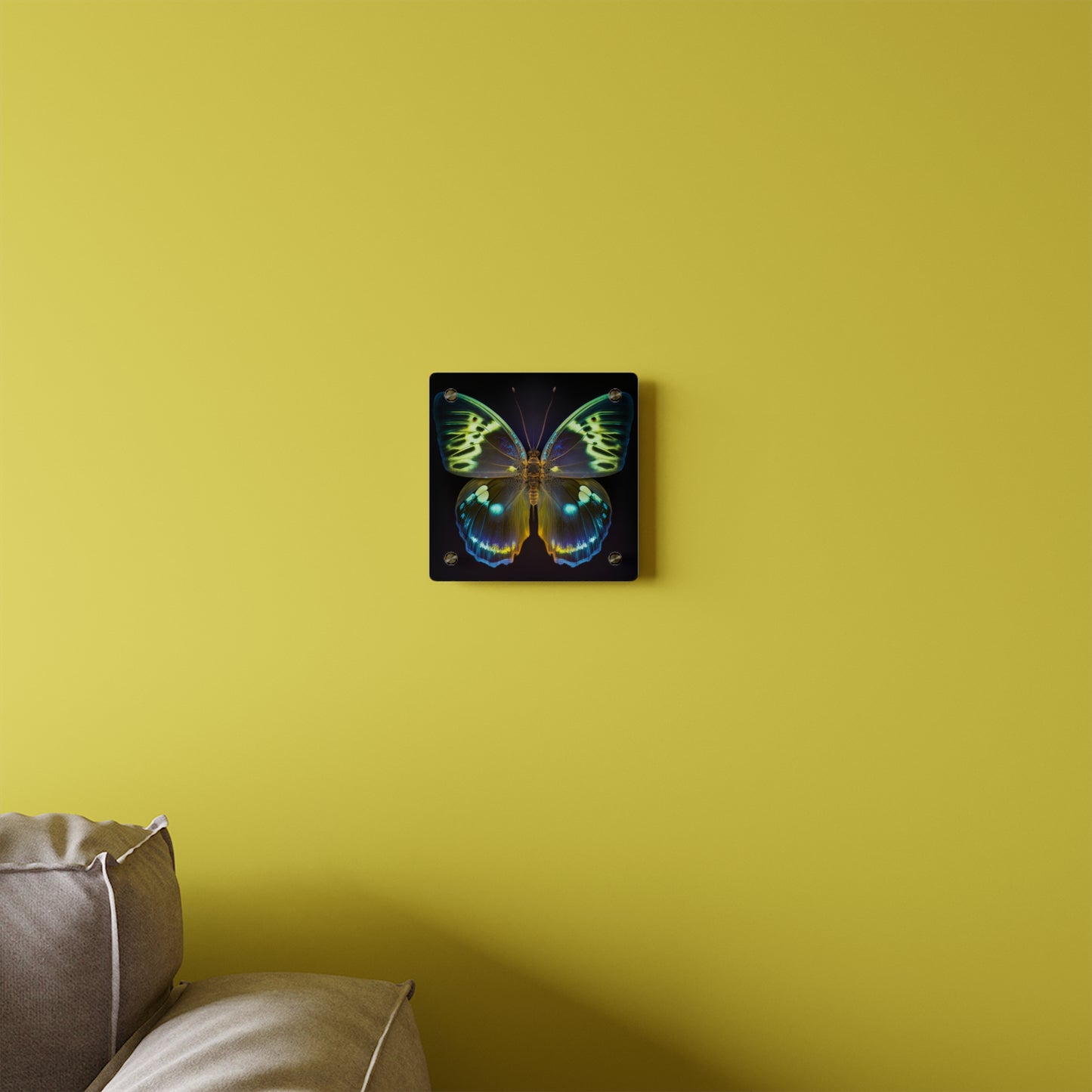 Acrylic Wall Art Panels Neon Hue Butterfly 1