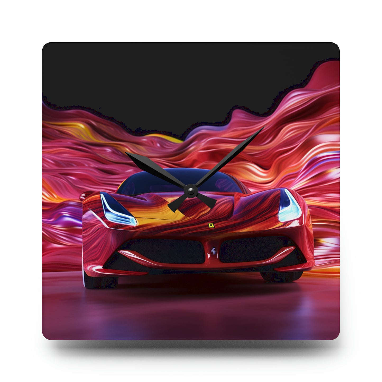 Acrylic Wall Clock Ferrari Water Fusion 3