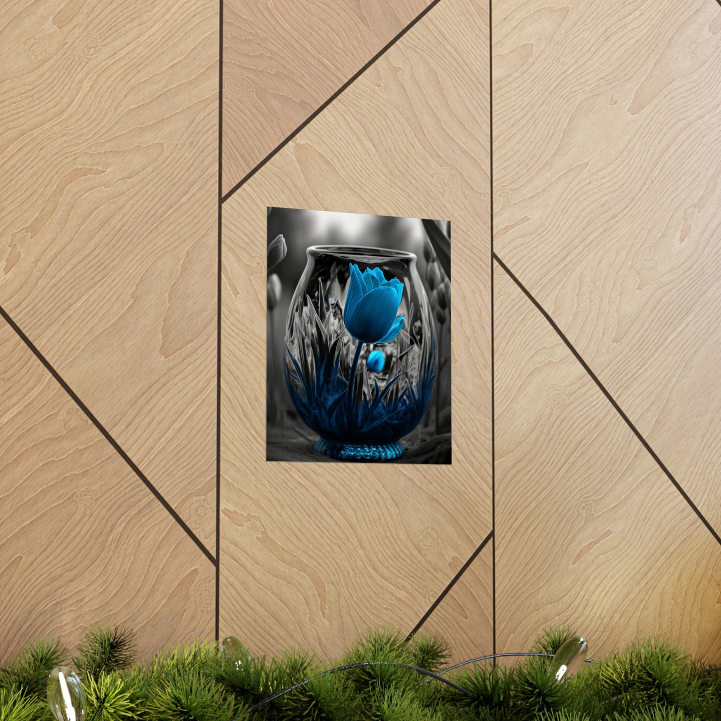 Premium Matte Vertical Posters Tulip Blue 6