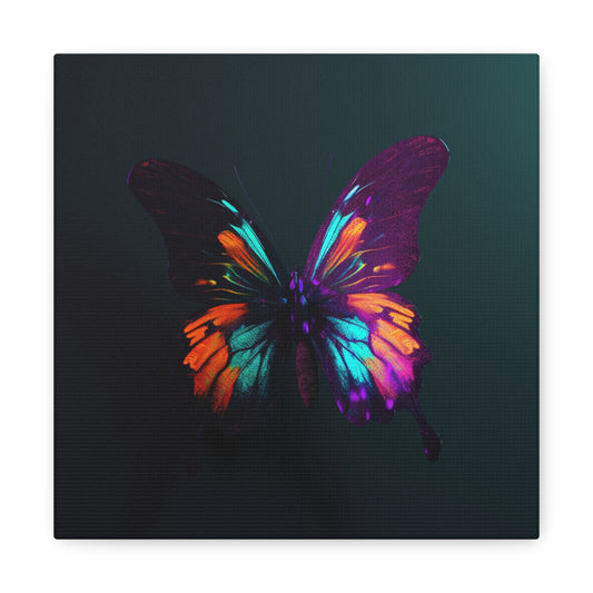 Canvas Gallery Wraps Hyper Colorful Butterfly Purple 4