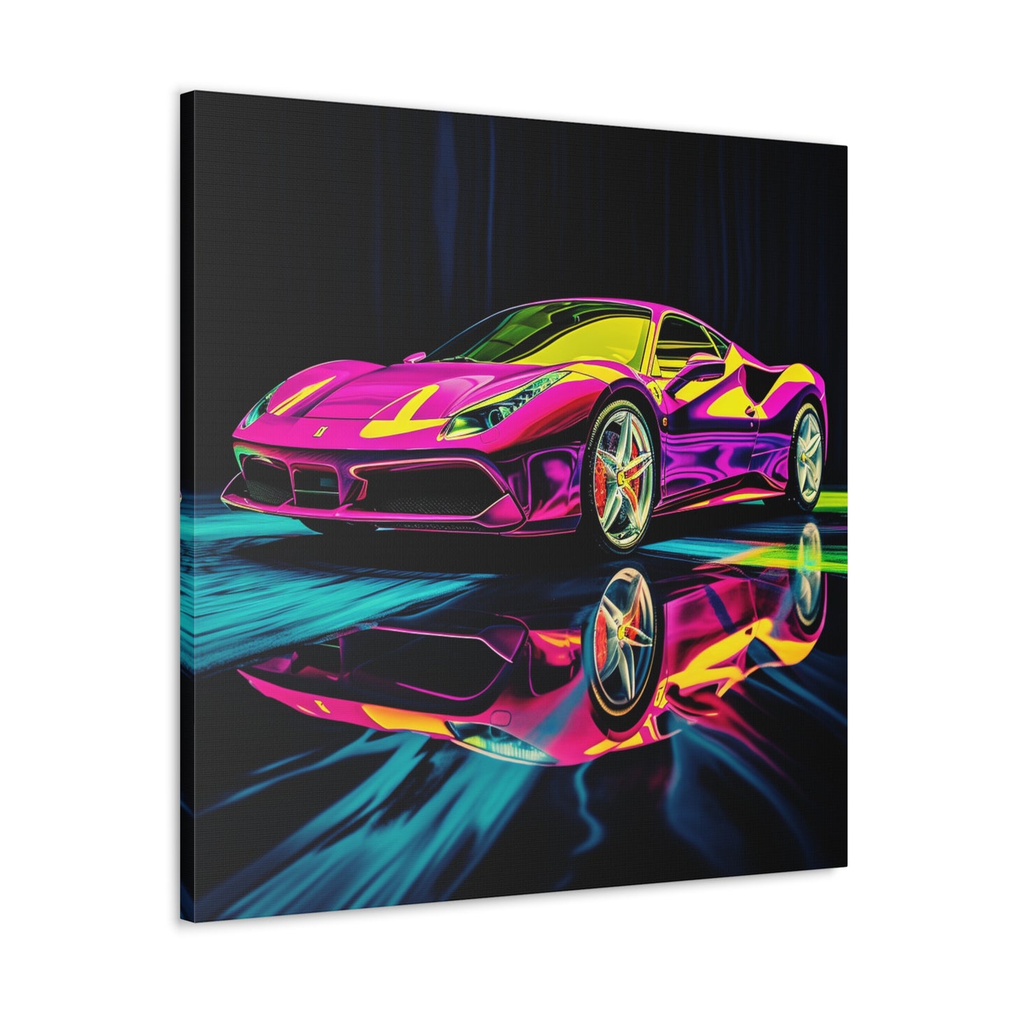 Canvas Gallery Wraps Pink Ferrari Macro 3