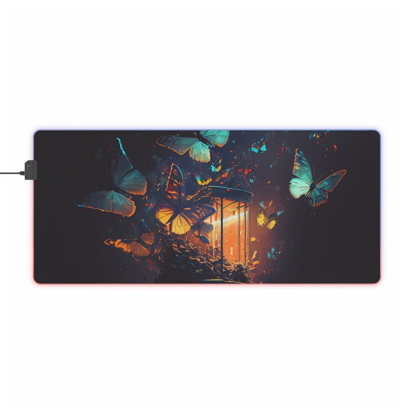 LED Gaming Mouse Pad Street Light Butterfly 1