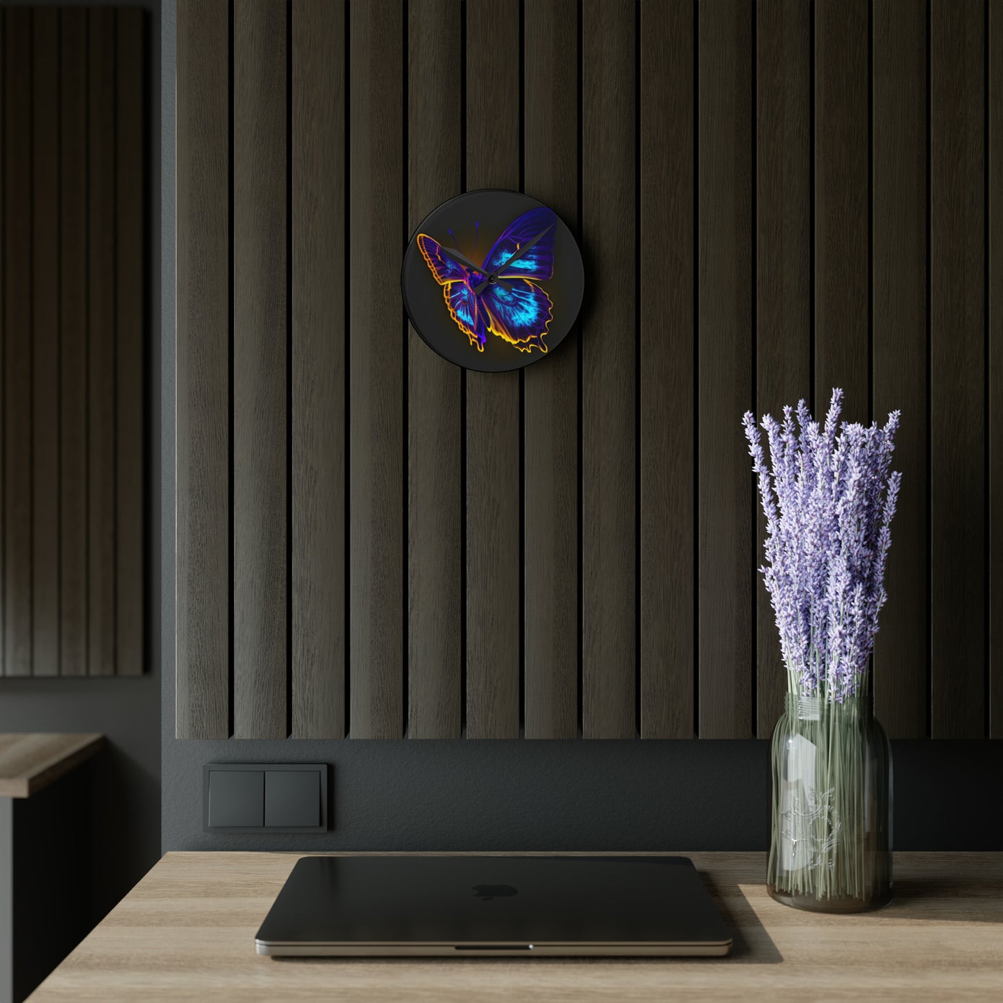 Acrylic Wall Clock Thermal Butterfly 4