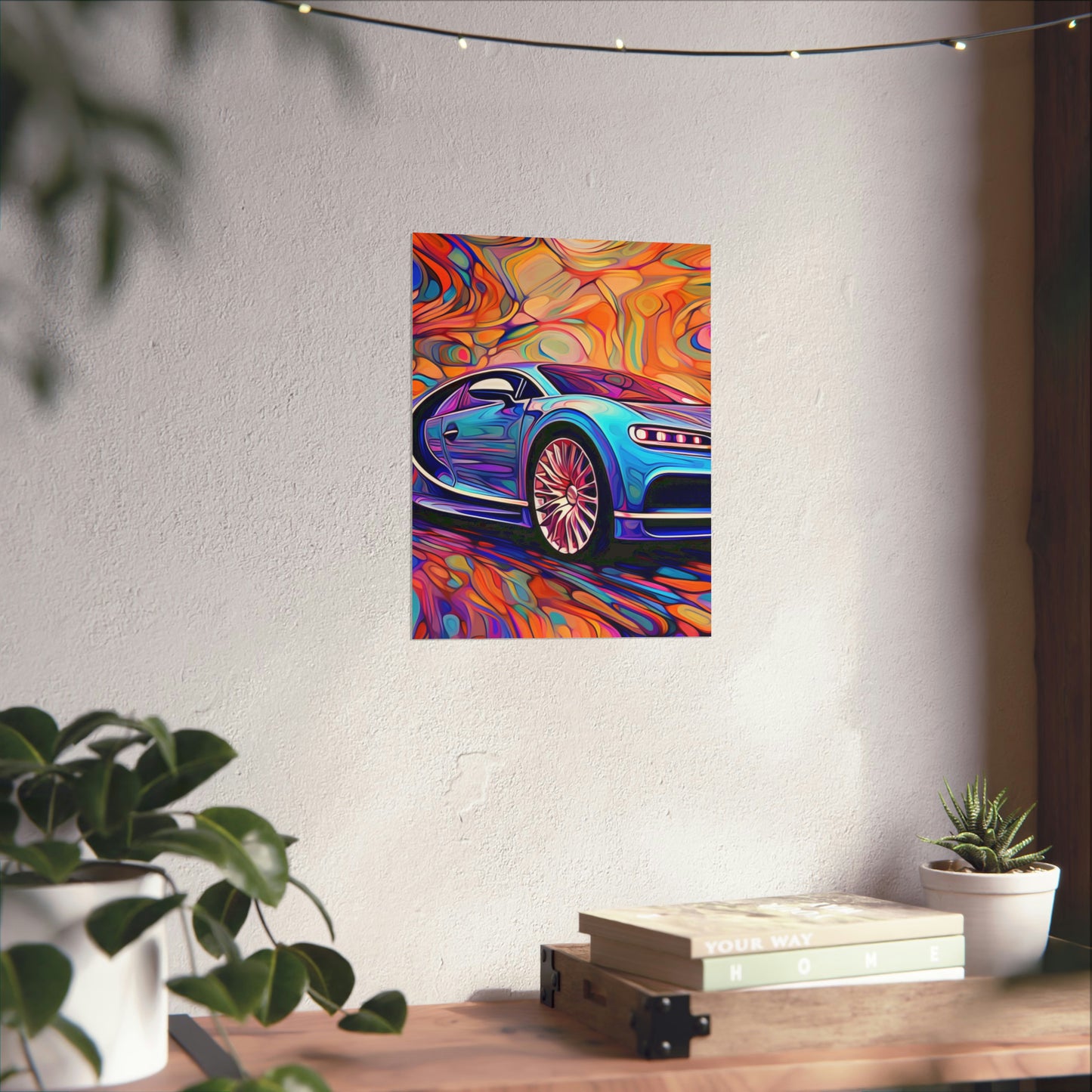 Premium Matte Vertical Posters Bugatti Abstract Concept 3