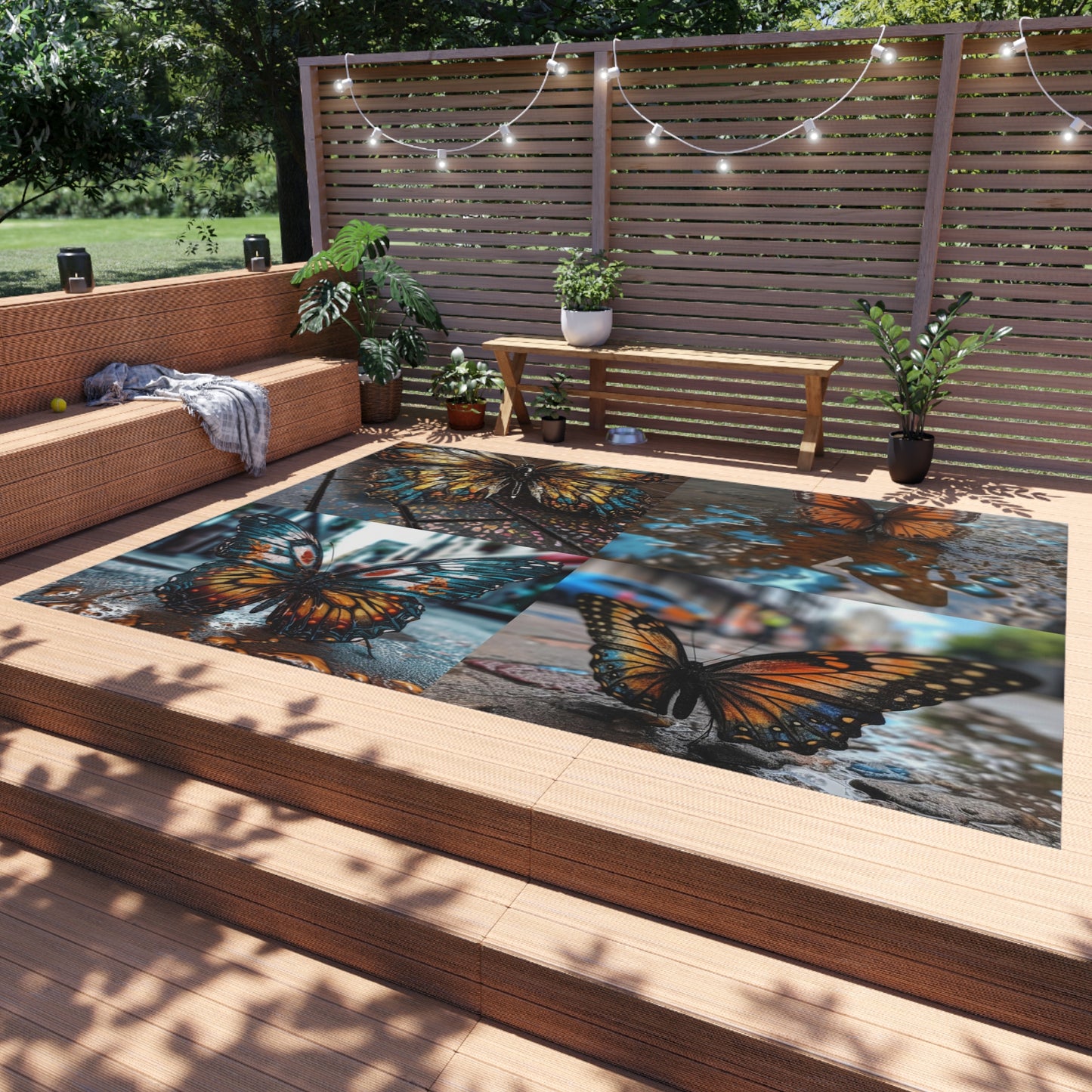 Outdoor Rug  Water Butterfly Street 5