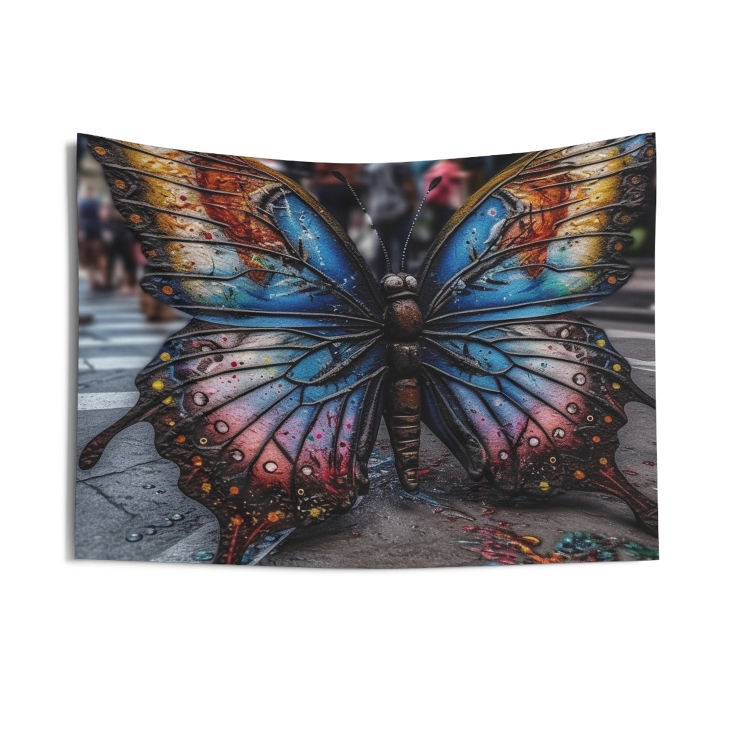 Indoor Wall Tapestries Liquid Street Butterfly 4