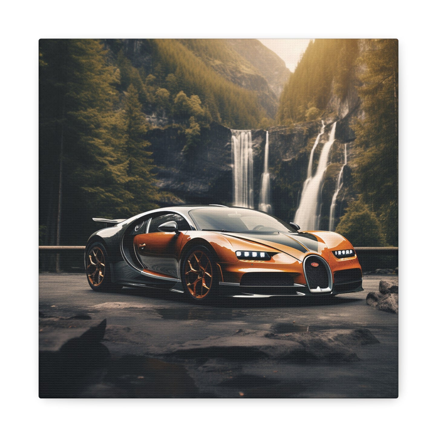 Canvas Gallery Wraps Bugatti Waterfall 3