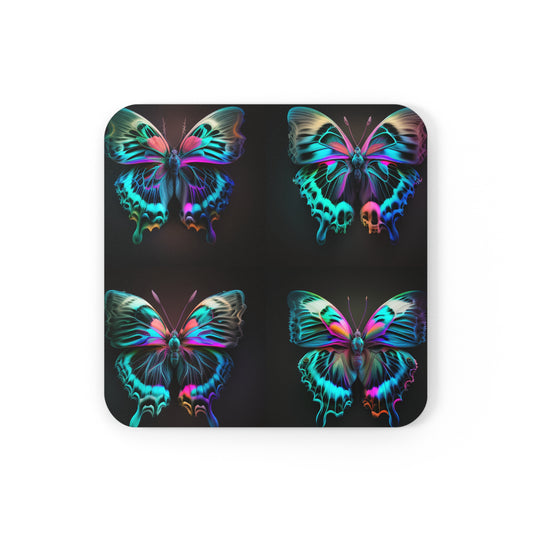 Corkwood Coaster Set Neon Butterfly Fusion 5