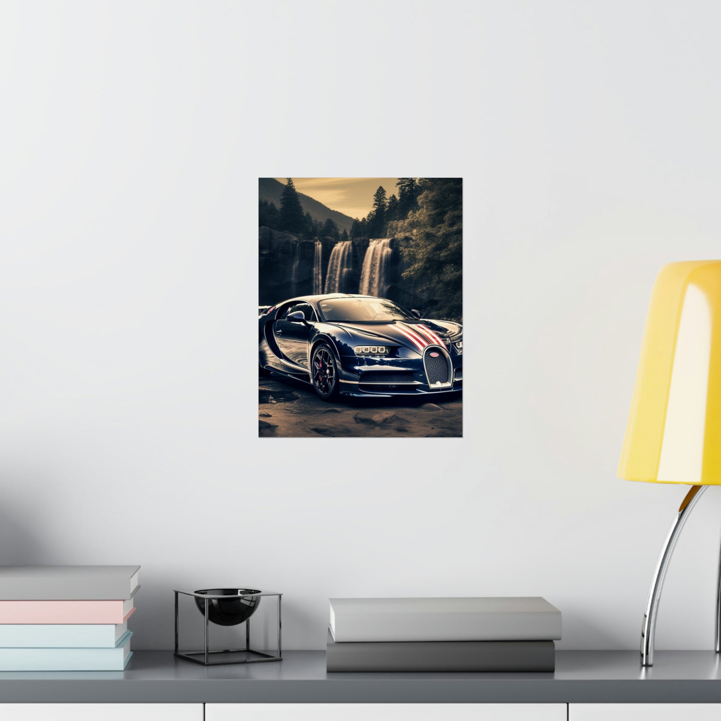 Premium Matte Vertical Posters Bugatti Waterfall 2