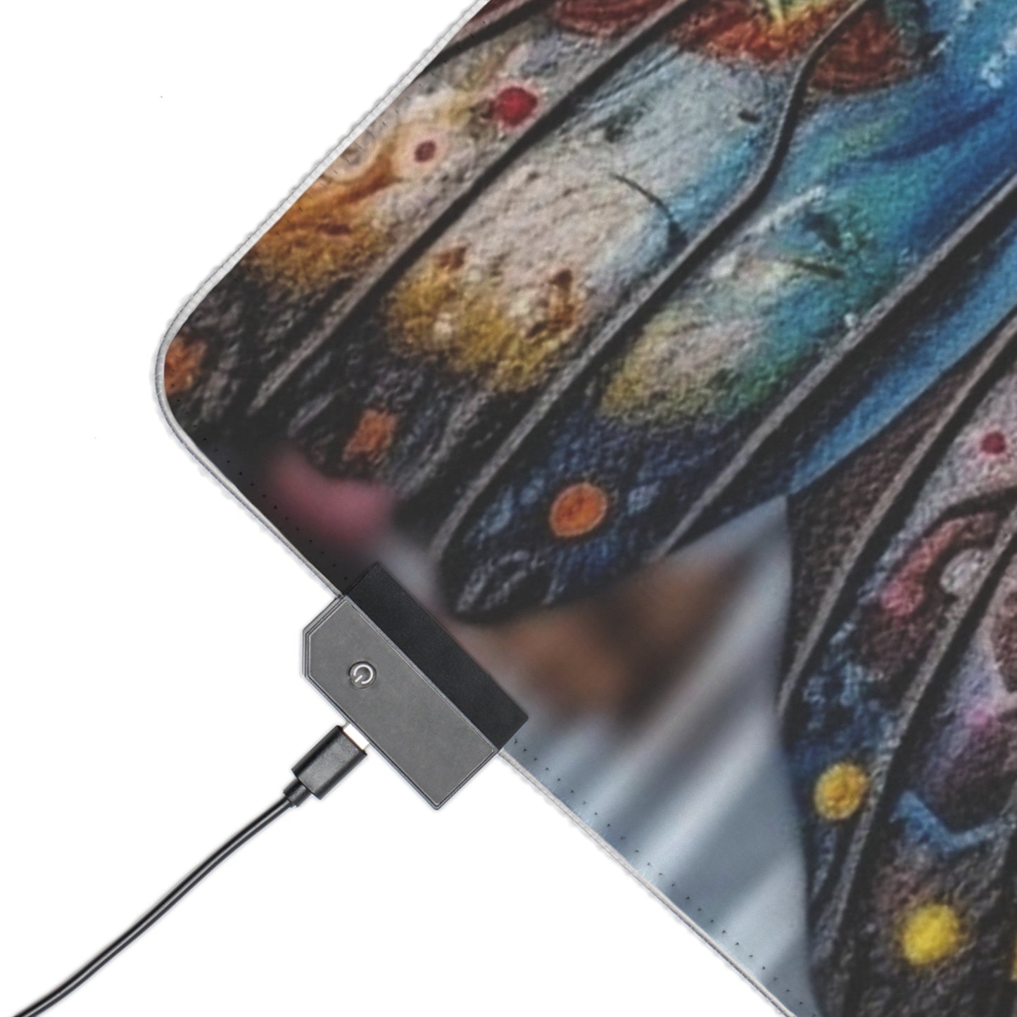 LED Gaming Mouse Pad Liquid Street Butterfly 4