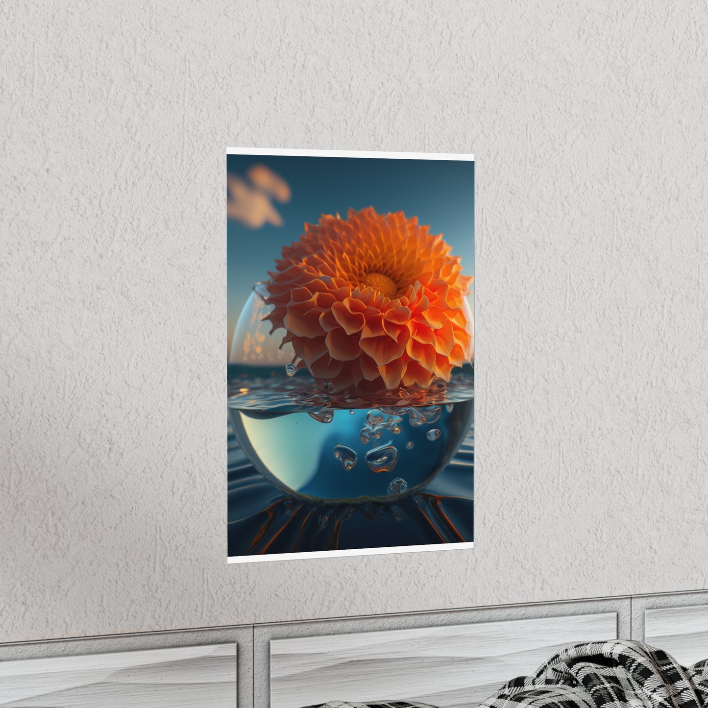 Premium Matte Vertical Posters Dahlia Orange 4