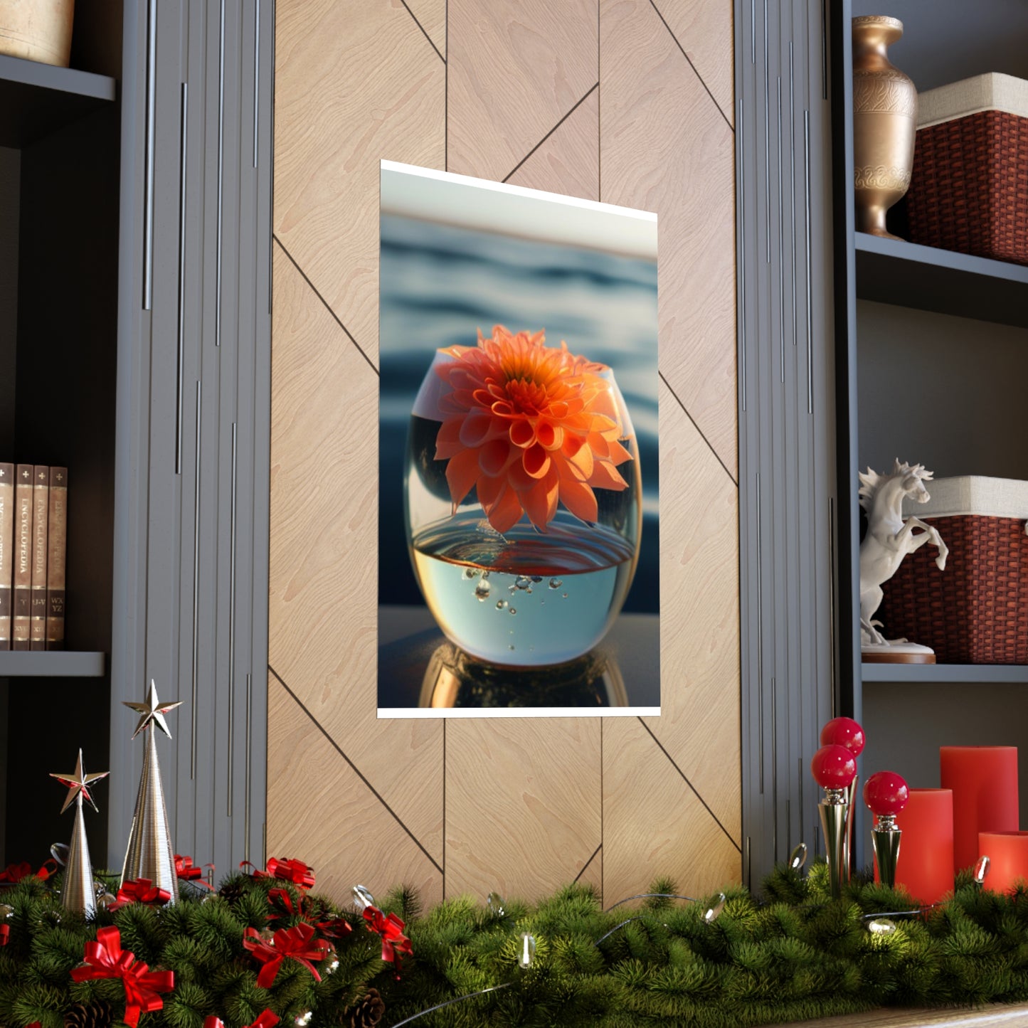 Premium Matte Vertical Posters Dahlia Orange 2