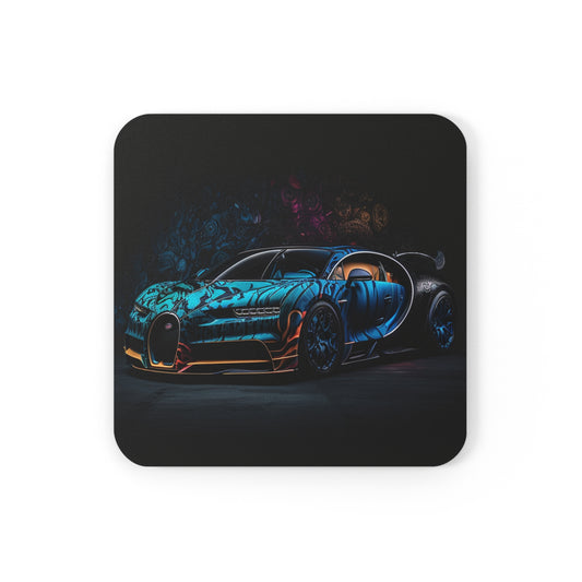 Corkwood Coaster Set Bugatti Blue 3