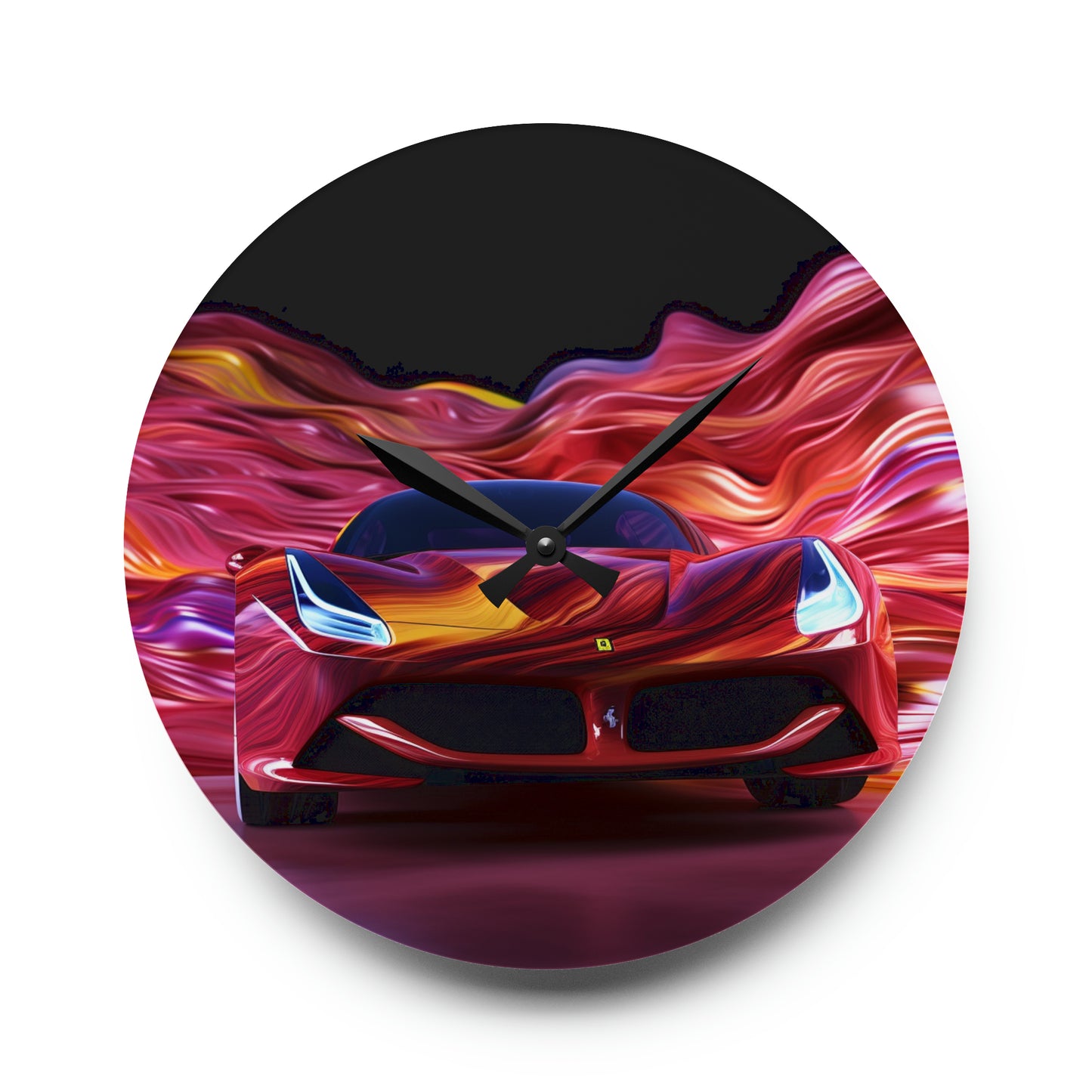 Acrylic Wall Clock Ferrari Water Fusion 3