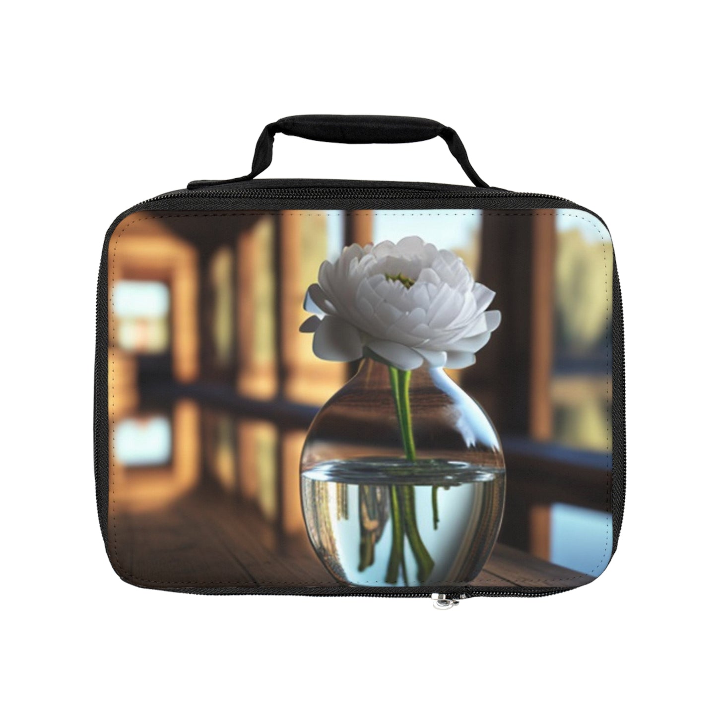 Lunch Bag White Peony glass vase 3
