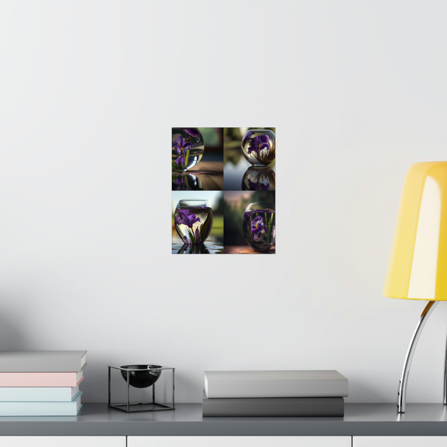 Premium Matte Vertical Posters Purple Iris in a vase 5