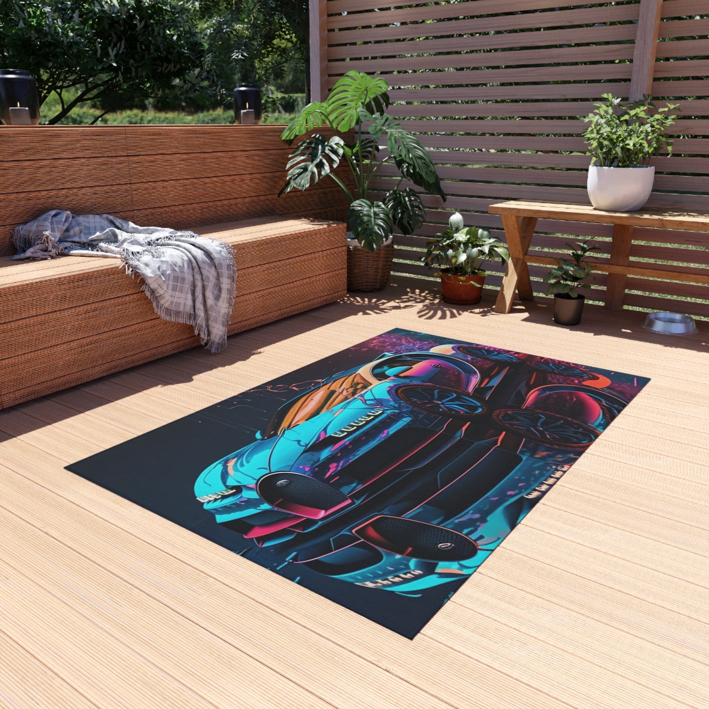 Outdoor Rug  Bugatti Neon Chiron 4