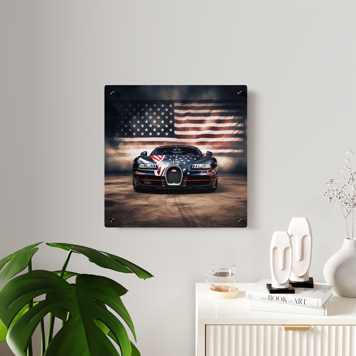 Acrylic Wall Art Panels Bugatti American Flag 2