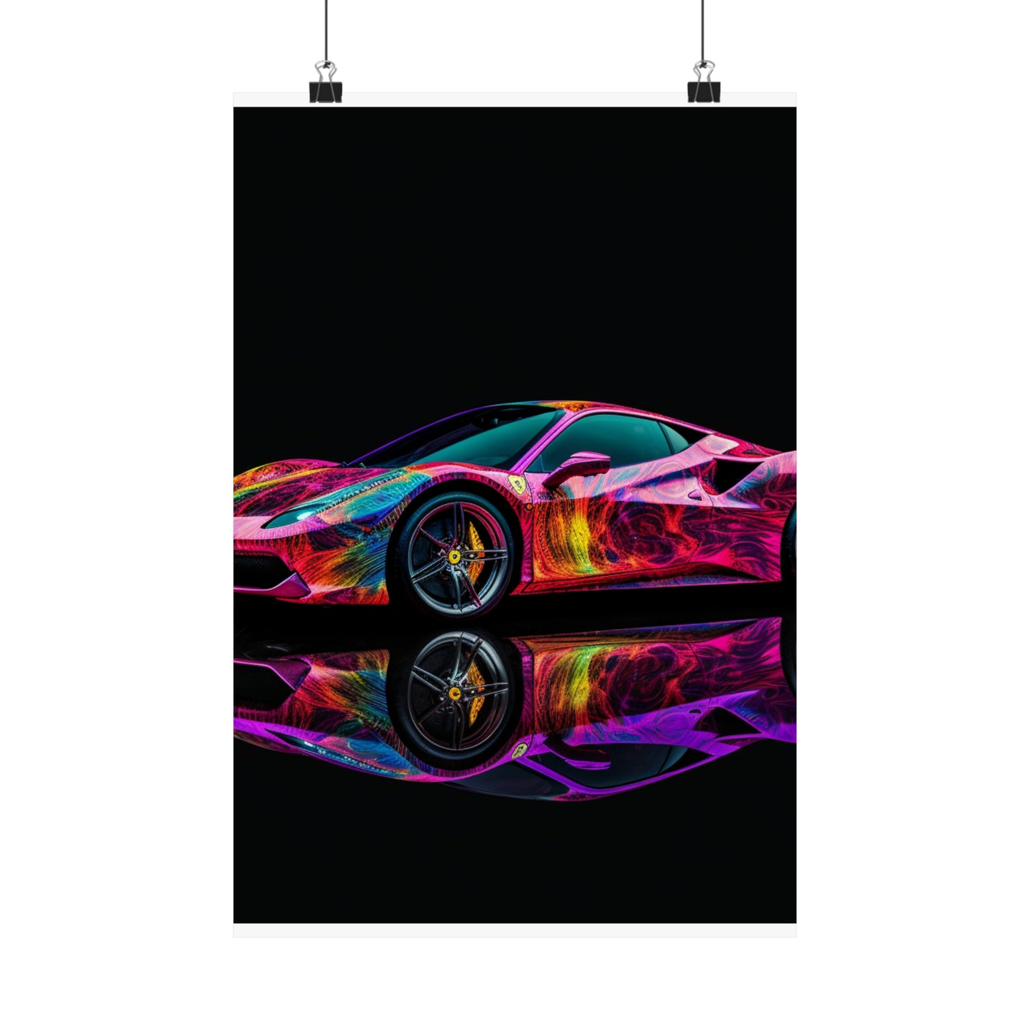 Premium Matte Vertical Posters Ferrari Color 4