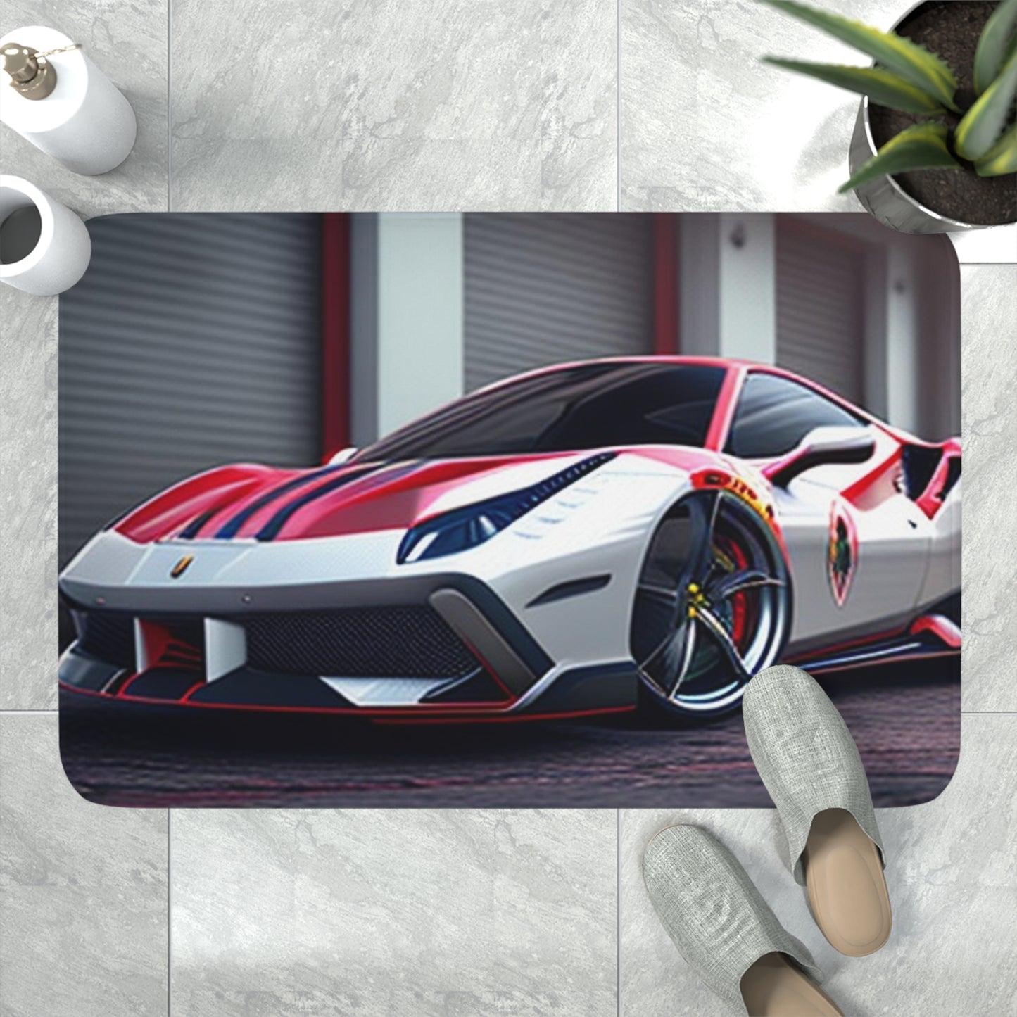 Memory Foam Bath Mat Ferrari Hyper 3