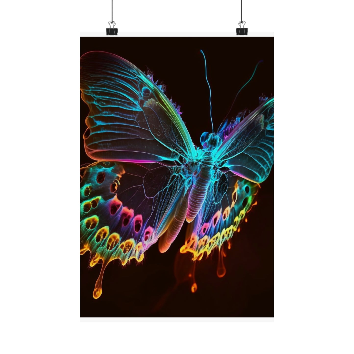 Premium Matte Vertical Posters Thermal Butterfly 2