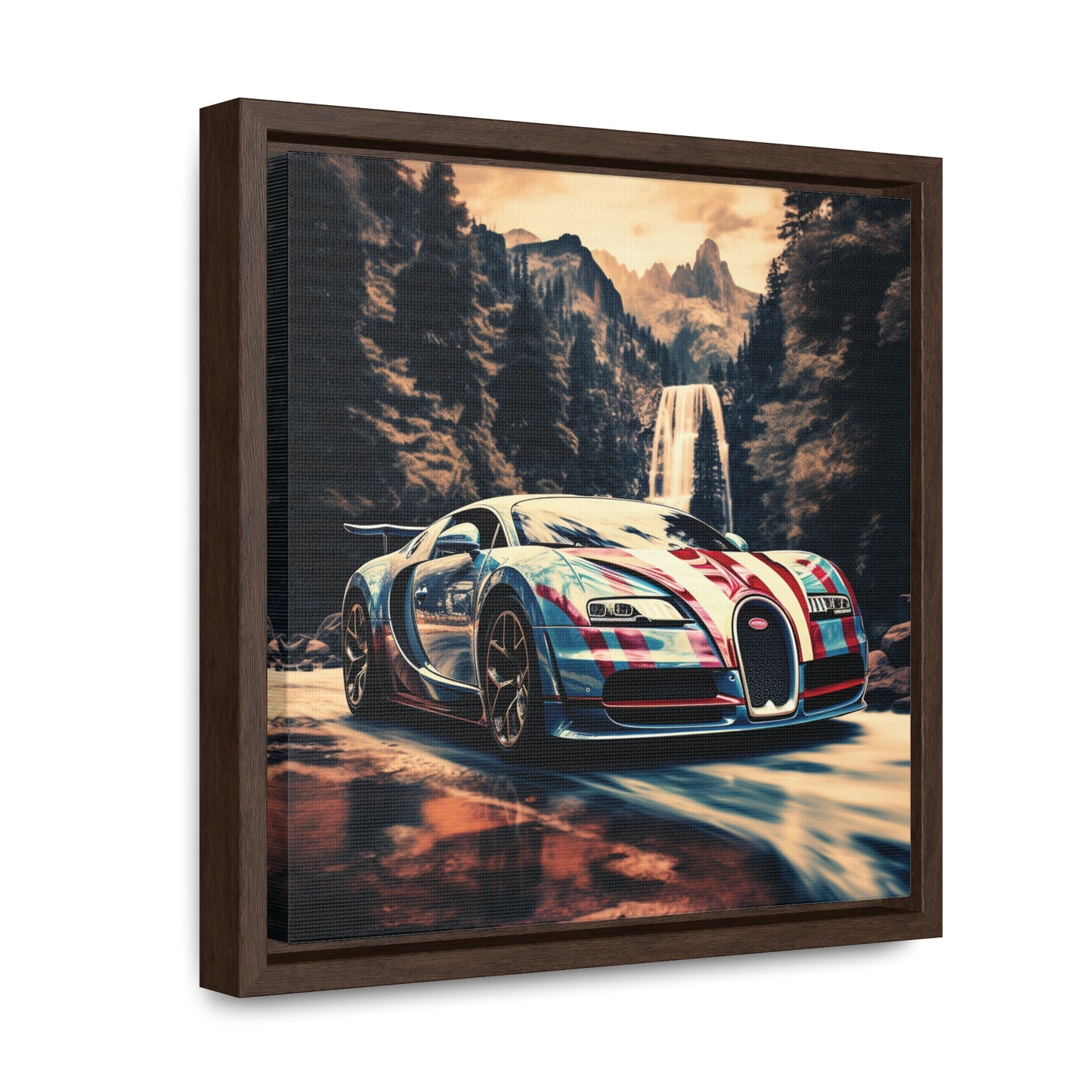 Gallery Canvas Wraps, Square Frame Bugatti Waterfall 1