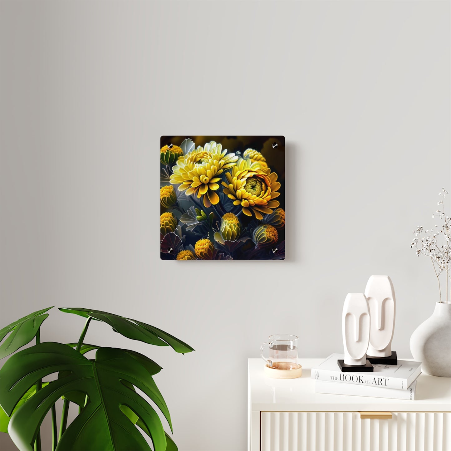 Acrylic Wall Art Panels Yellow Hermosas Flores Amarillas 4