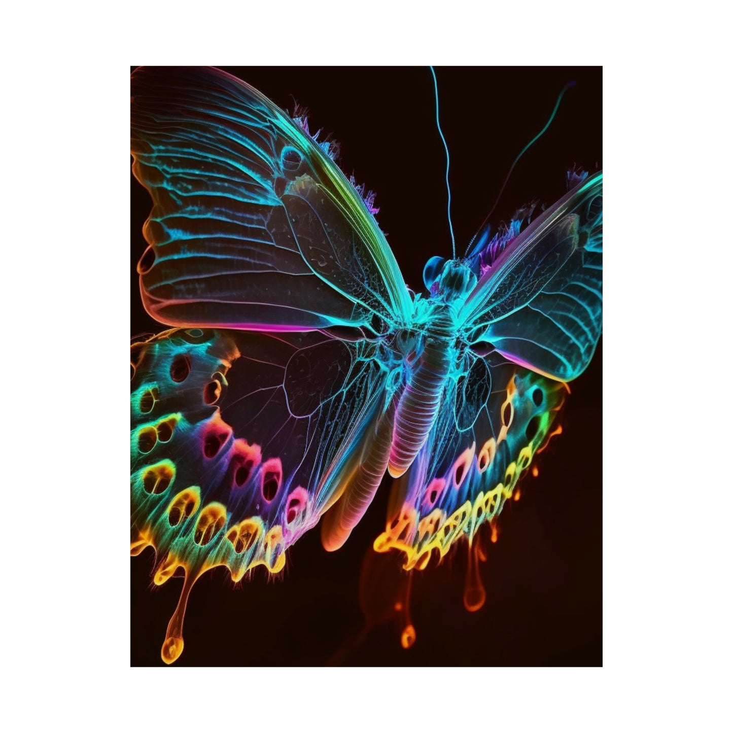 Premium Matte Vertical Posters Thermal Butterfly 2