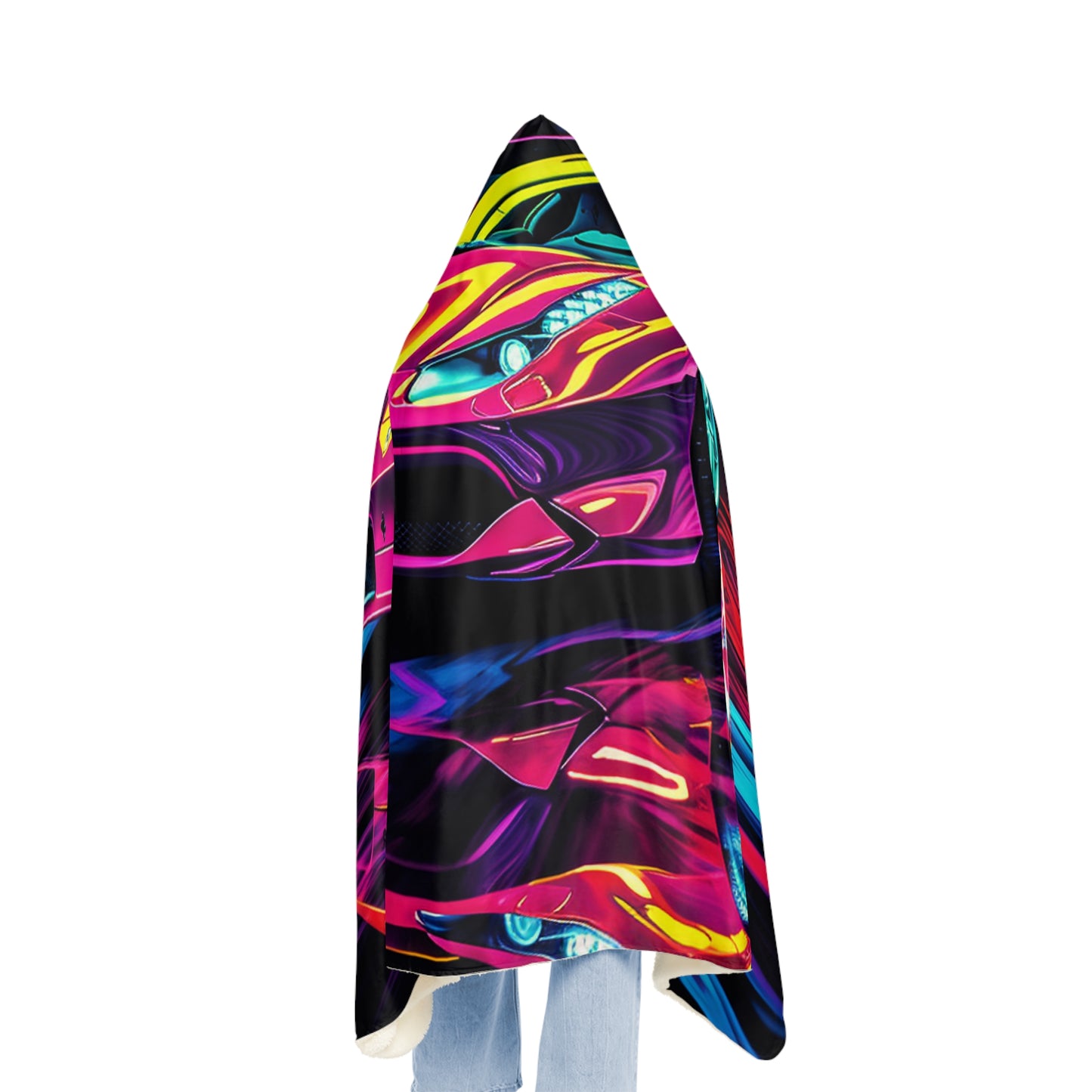 Snuggle Hooded Blanket Pink Ferrari Macro 2